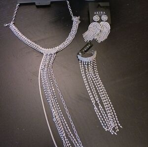 AKIRA Silver 3-Piece Accessory Bundle (NWT)